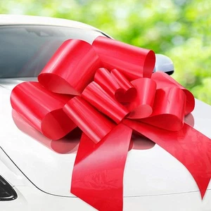 Zoe Deco - Big Car Bow - Red, 30 Inch - Giant Car Bow For Birthday, Ch - Picture 1 of 6