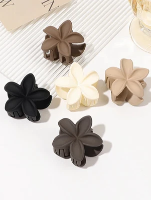8 Pcs Matte Claw Clips Neutral Color Flower Clamps Small Thin Hair Grips Style - Image 1 of 4