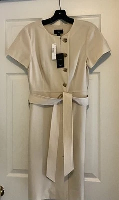 J. Vestido CREW Beige, Totalmente Forrado, Nuevo con Etiquetas, 8P Foto 1 de 4