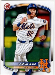 2025 Topps 1st Bowman Baseball Carson Benge No. BP-108 New York Mets - Picture 1 of 2