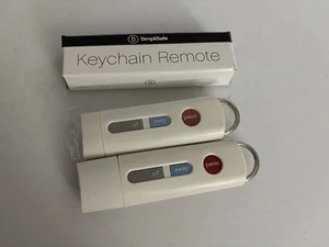 (2) SimpliSafe Keychain Remote Fob White Original 1 USB 1st Generation - NEW - Bild 1 von 3