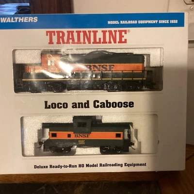 Vintage Walthers Trainline LOCO& CABOOSE BNSF 1600 Burlington Northern Santa Fe - Image 1 of 4