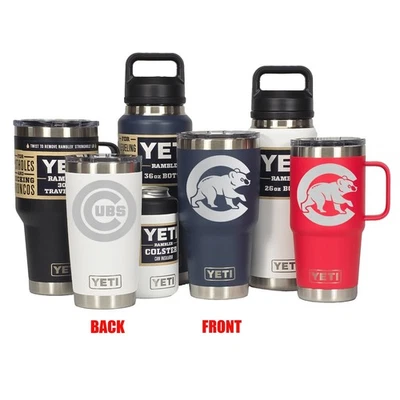 CHICAGO CUBS YETI Laser Engraved Tumblers, Mugs, Can Colsters and Chug Bottles - Image 1 of 2