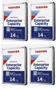 56TB 4x Toshiba MG Ser. 14TB 3.5" SATA DATA CENTRE HDD 7200rpm MG07ACA14TE - Afbeelding 1 van 2