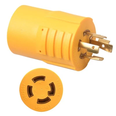 20A to 30A Generator Adapter NEMA L14-20P Male to L14-30R Female 4 Prong - Image 1 of 4