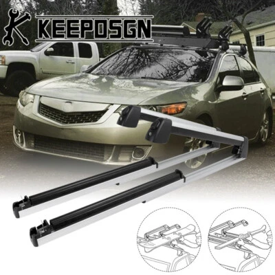 Para Acura TSX carro esqui neve snowboard racks de teto transportadores corrediça de montagem com trava - Imagem 1 de 4