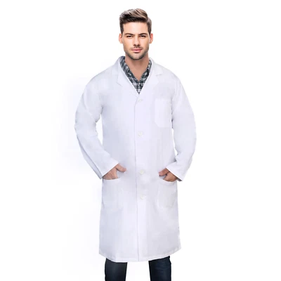 DR Uniforms Unisex Lab Coat White (100% Cotton) - Image 1 of 4