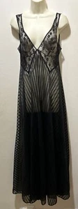 Vintage Intim Body Hydon’s Hollywood Dessous schwarz Spitze transparent langes Kleid - Bild 1 von 7