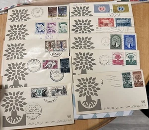 24 Different 1960 FDCs World Refugee Year, Libya, Sri Lanka, Sudan, Etc - Picture 1 of 12