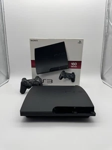 CONSOLE SONY PS3 SLIM 160GB NERA CON SCATOLA PLAYSTATION 3 COMPLETA PERFETTA - Foto 1 di 14