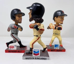 Bobbleheads de béisbol de los Gigantes de San Francisco Bumgarner, cinturón, Duffy, sin bates - Imagen 1 de 5