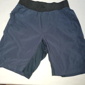 Lululemon Mens Sz S Shorts The Linerless 9" Navy Blue Pull On Gym Running Active - Picture 1 of 13