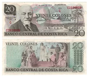 Costa Rica 20 Colones (11.7.1973) - Escena de Justicia/p238b.3, B524e UNC - Imagen 1 de 3