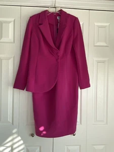 Women's Monroe & Main Suit Dress Pink Fuchsia Barbie Career Church Sz 10 - Picture 1 of 4