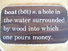 Wood & Rope Boat Gag Plaque