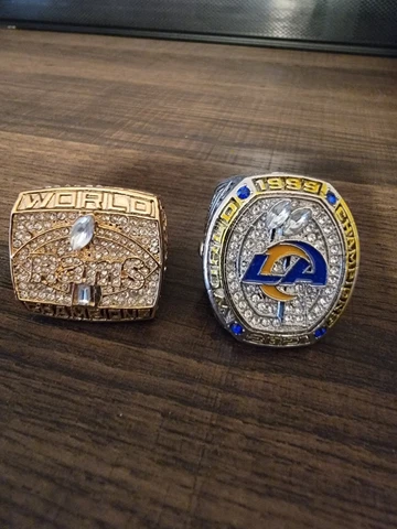 Los Angeles Rams 2021 1999 SB NFL Championship Rings Men's Size 11 Warner Donald Cover