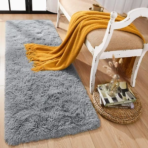Soft Shag Runner Rug for Bedroom, 2X6 Feet Fluffy Rugs with Non-Slip Bottom for - Picture 1 of 8