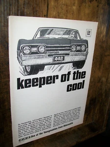 Pubblicità auto Mag medie 1967 Olds 4-4-2 442 -"Custode del cool" - Foto 1 di 1