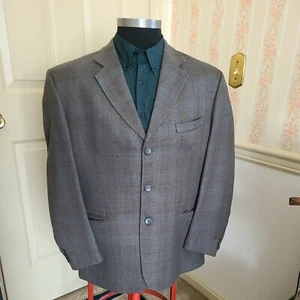 Men's 44R Blazer Gray Remo Mantelli Suit Jacket Sport Coat Business Career - Picture 1 of 10