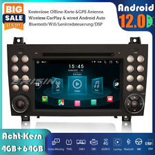 Produktbild - 64GB DAB+Android 12 Autoradio Navi GPS CarPlay SWC Mercedes SLK Klasse R171 W171