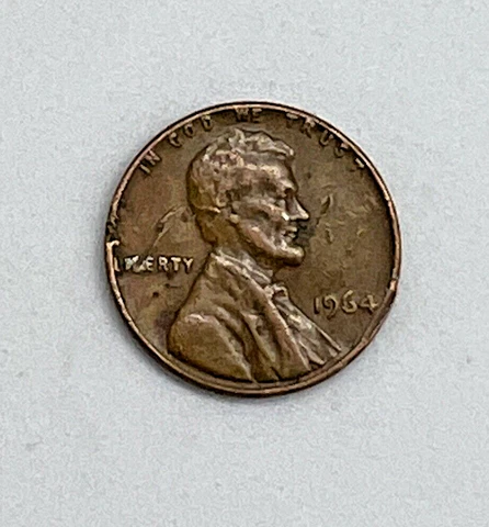 1964 Lincoln Penny Rare w Liberty L on edge No Mint Mark In God We Trust on Edge Cover