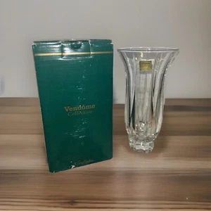 NORITAKE CRYSTAL VASE VENDOME COLLECTION Germany 7 3/4" H Flared Vase NOS-NIB - Picture 1 of 9