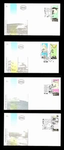 ISRAEL 1990 ARCHITECTURE DEFINITIVE SERIES #1044-1048 FDC - Picture 1 of 1