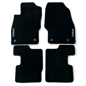 Car Floor Mats Velour For Opel Corsa D Auto Liners Waterproof Black Carpet Rugs - Picture 1 of 14