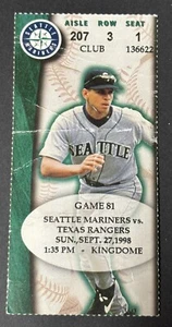 9-27-98 Alex Rodriguez Hit Title 40 HR / 40 SB Season - Juan Gonzalez 50th 2B - Picture 1 of 2