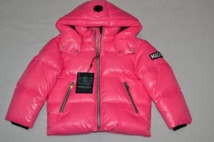 AUTHENTIC MACKAGE JESSE UNISEX Lustrous light down jacket 2-6 years BRIGHT PINK - Picture 1 of 9