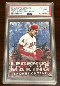 2018 Topps Update Shohei Ohtani Legends in the Making Blue #21 Angels PSA 9 Mint