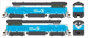 BOWSER U25b BURLINGTON NORTHERN 5414 PHIV DCC BN NO Sound 25125 SKY BLUE - Picture 1 of 1