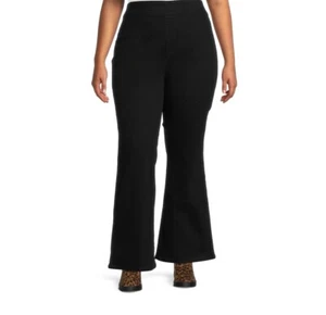 Terra & Sky schwarze Jeans mit ausgestelltem Bein, Damengröße 20W, neu mit Etikett - Bild 1 von 6