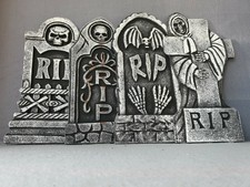 Spooky Halloween Tombstone Grave Stone Medium 4x Standing Tomb Horror Foam RIP