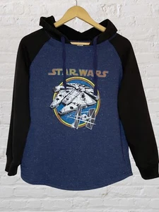 Star Wars Long Sleeve Hoodie Sweatshirt Millennium Falcon Youth Size Small - Picture 1 of 4