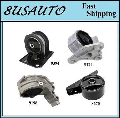 4PCS MOTOR & TRANS MOUNT FIT 1995-1999 CHRYSLER SEBRING 2.0L LX COUPE-AUTO TRANS - Image 1 of 4