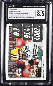 2020 Score Aaron Rodgers #NLS-AR Next Level Stats Football CGC 8.5 - Picture 1 of 2