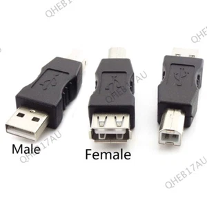 USB 2.0 Type A Female to Type B Male USB Printer Extension Adapter Converter 24H - Picture 1 of 10