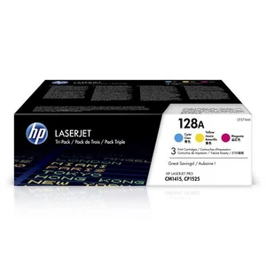 HP 128A Cyan, Magenta, Yellow Toner Cartridges (3-pack) | Works with HP LaserJet - Picture 1 of 1
