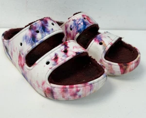 Sandalias Crocs Clásicas Acogedoras Gráficas Tie Dye - Hombres Talla 9 Mujeres Talla 11 - Imagen 1 de 4