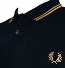 Fred Perry Navy/ Caramel M3600 Polo - Size Xxl/2Xl - Ska Mod 60S Casuals Scooter