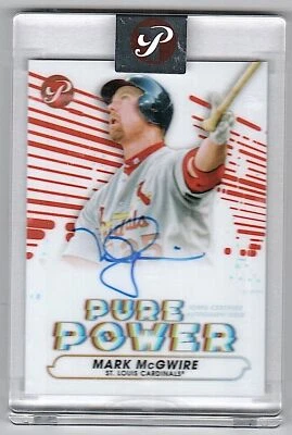2022 Topps Pristine Pure Power Orange Refractor Mark McGwire Auto #4/25 - Image 1 of 2