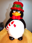 Happy Penguin Cookie Jar 11"