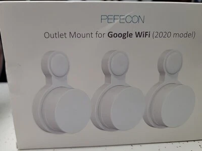 PEFECON 3pk-Outlet Wall Mount for Google WiFi 2020 Model, No Messy Wires, Space Saving