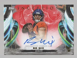 BO NIX 2024 TOPPS INCEPTION VARIATION RED ROOKIE RC AUTO #/75 **DENVER BRONCOS** - Picture 1 of 2