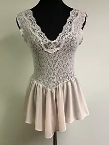 Camicia Vintage Cinema Etoile Rosa Pizzo Taglia Media - Foto 1 di 7