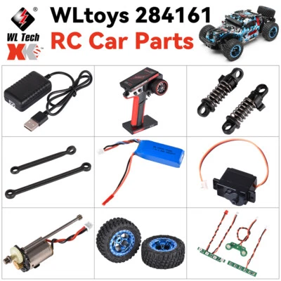 Servo Shock Absorber Transmitter Motor Gear Rubber Tyre for WLtoys 284161 RC Car - Photo 1/4