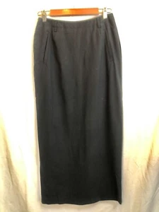 Adele Palmer 90s Skirt Modern 8 S Black Straight Wool Maxi Minimal - Picture 1 of 9