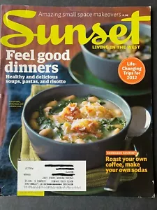 Sunset Magazine January 2012 2010's Lifestyle Travel Recipes Gardening Ads - Picture 1 of 12