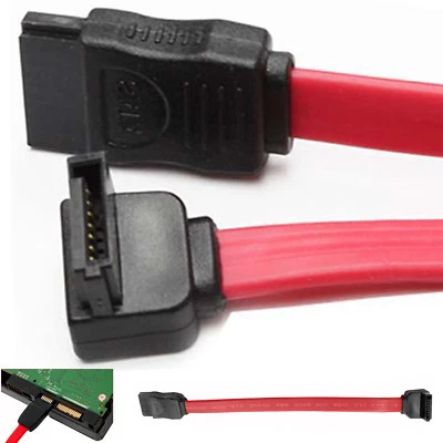 15cm SATA To SATA Angled Cable HDD Hard Disk Drive CD DVD Rom Lead For PC Laptop - Image 1 of 4